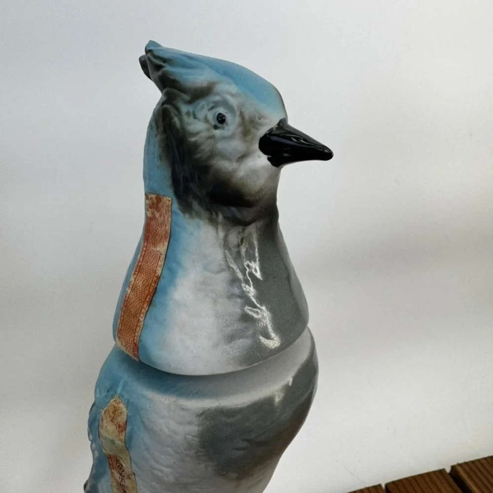 Vtg Jim Beam Set of 3 Ceramic Bird Decanter Bottles Bourbon Whiskey Collectible